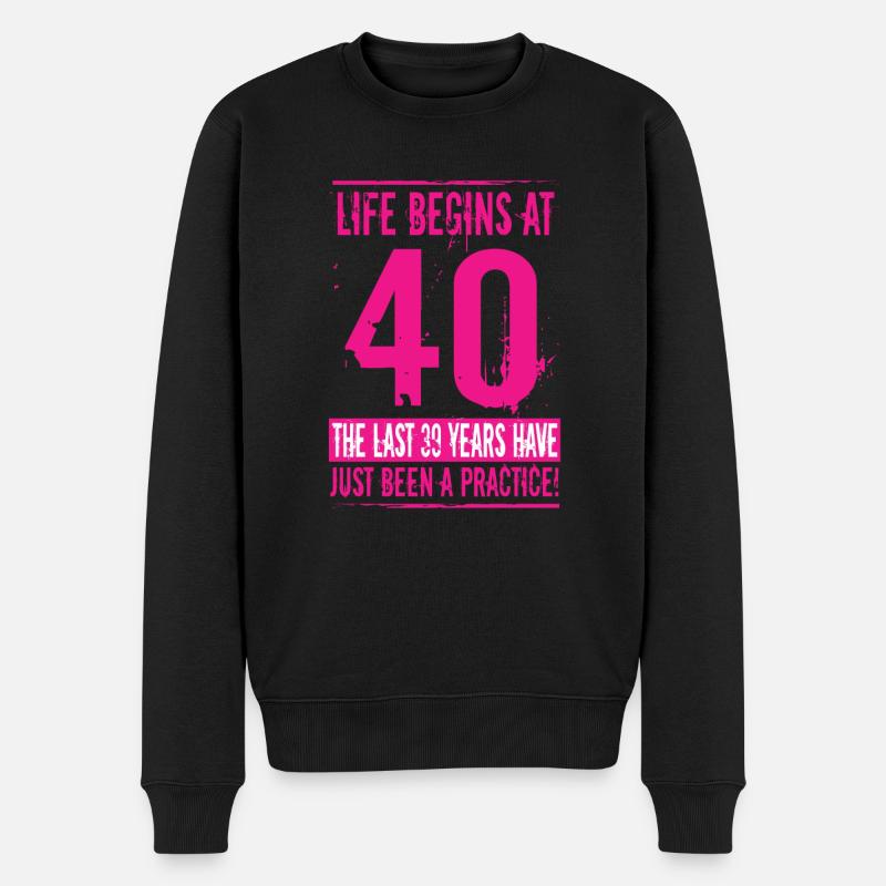40e anniversaire - Pull Premium bio Homme - noir