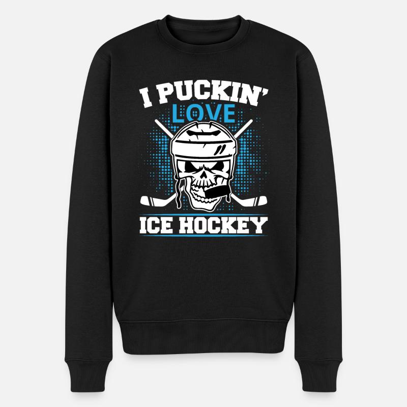 Eishockey Eishockeyschläger Eishockey - Männer Premium Bio Pullover - Schwarz