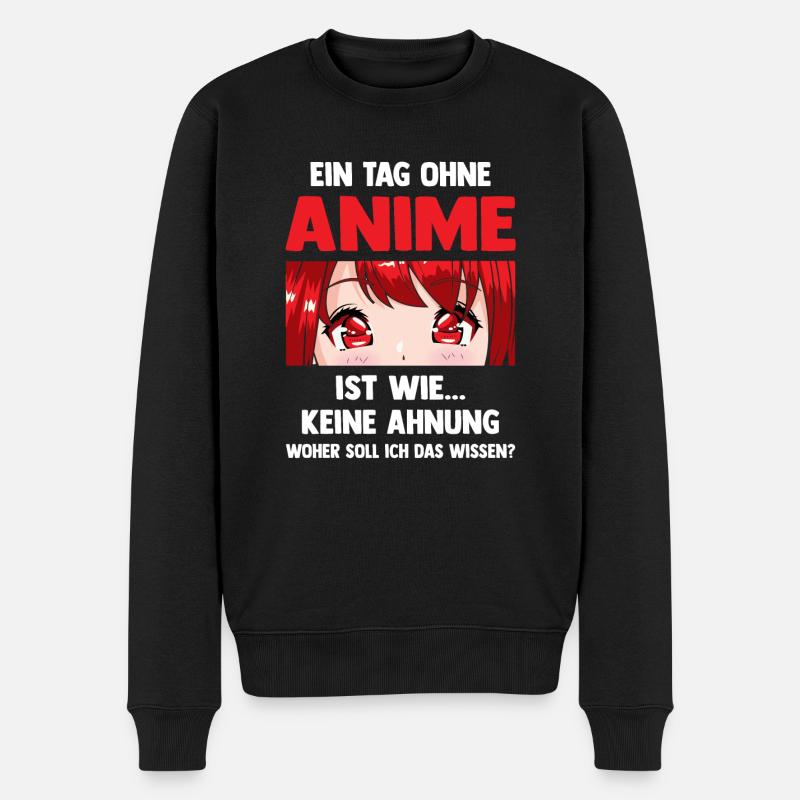 Anime Anime Geschenk - Männer Premium Bio Pullover - Schwarz
