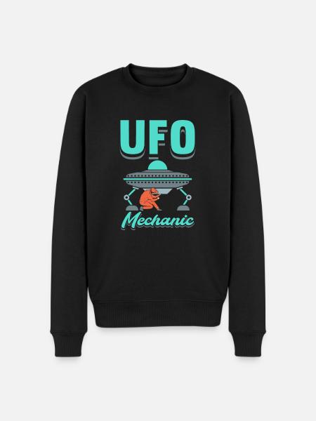 UFO Mechanic - Men's Premium Organic Jumper - black