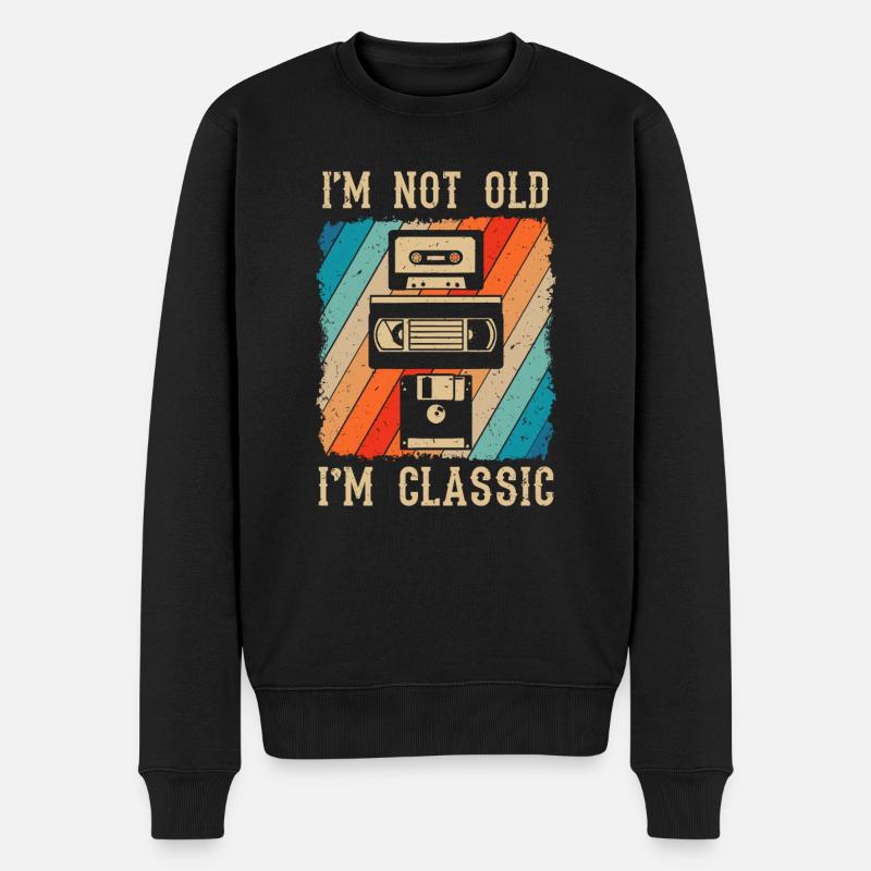 Pas vieux, mais classique disquette de vidéo musicale - Pull Premium bio Homme - noir