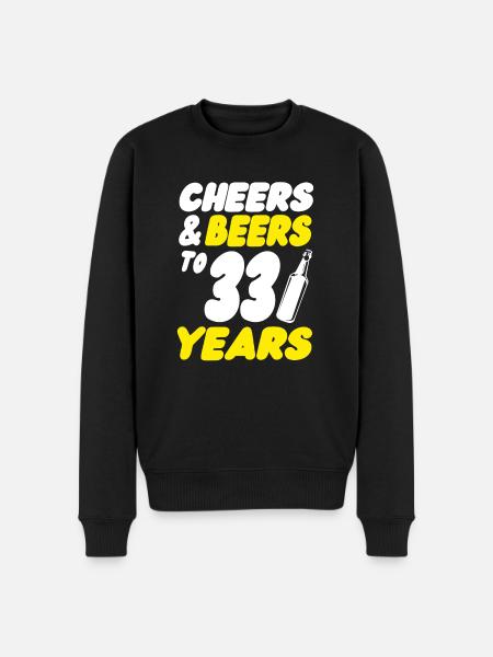 33 birthday - Men's Premium Organic Jumper - black