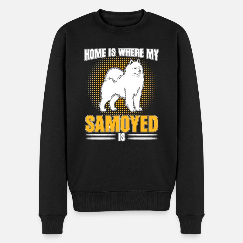 Samojede Samoyed chien Samoyede Hund - Pull Premium bio Homme - noir