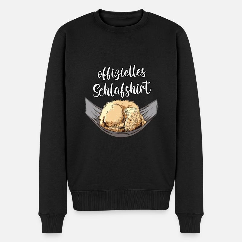 Offizielles Schlafshirt Schlafanzug goldendoodle - Männer Premium Bio Pullover - Schwarz