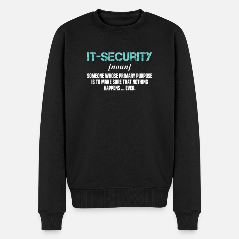 IT Cyber Security Experte Nerd Hacking - Männer Premium Bio Pullover - Schwarz