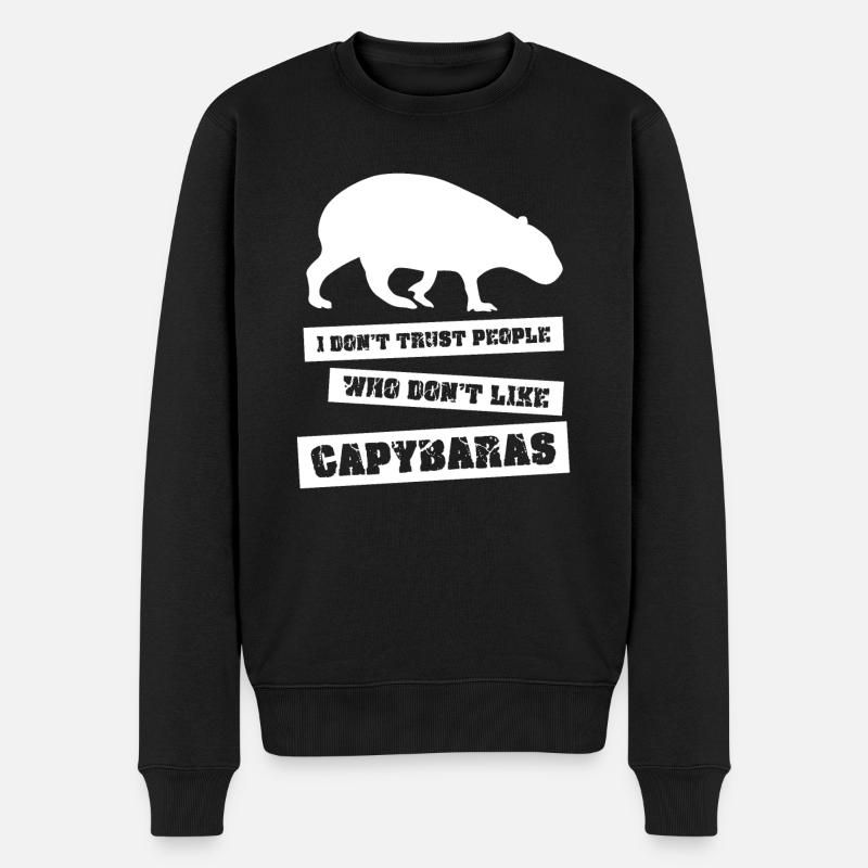 Capybara Blagues Capybara Capybaras - Pull Premium bio Homme - noir