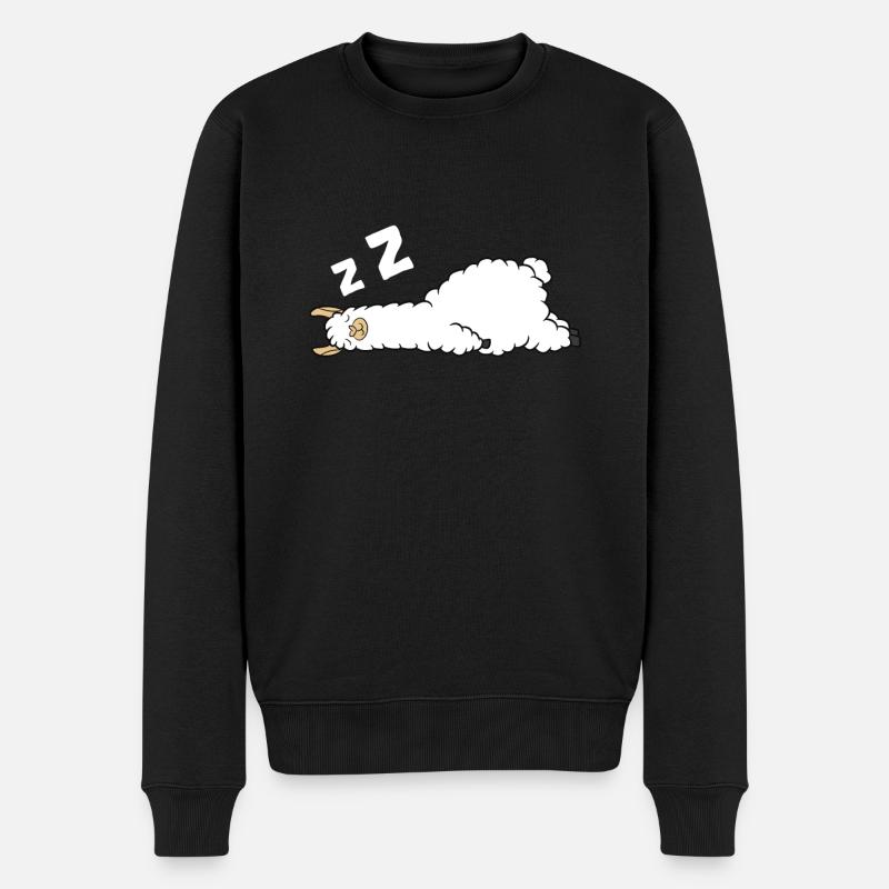 Pyjama Lama fatigué Amour Lamas - Pull Premium bio Homme - noir