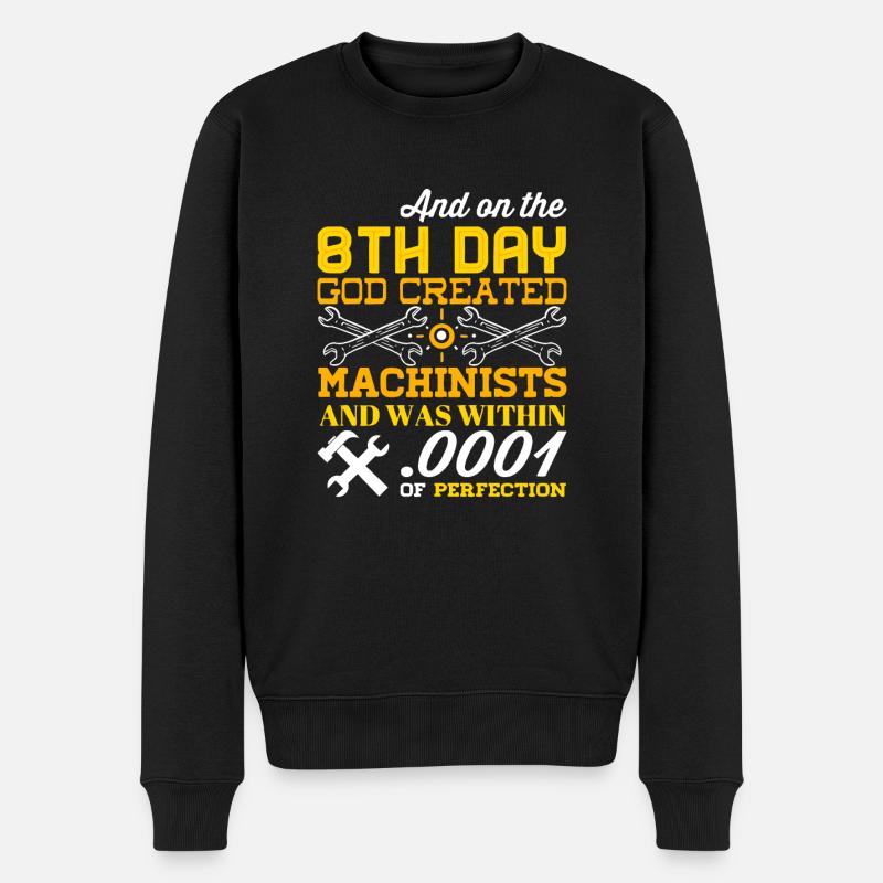 Machinist CNC Programming Machining - Men's Premium Organic Jumper - black