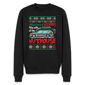 Jolliest Bunch Of Assholes Side Of The Nuthouse - Männer Premium Bio Pullover - Schwarz - Vorne - Nico (187cm)