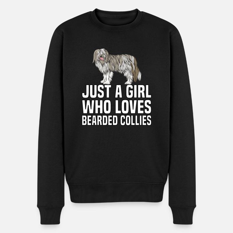 Bearded Collie - Männer Premium Bio Pullover - Schwarz
