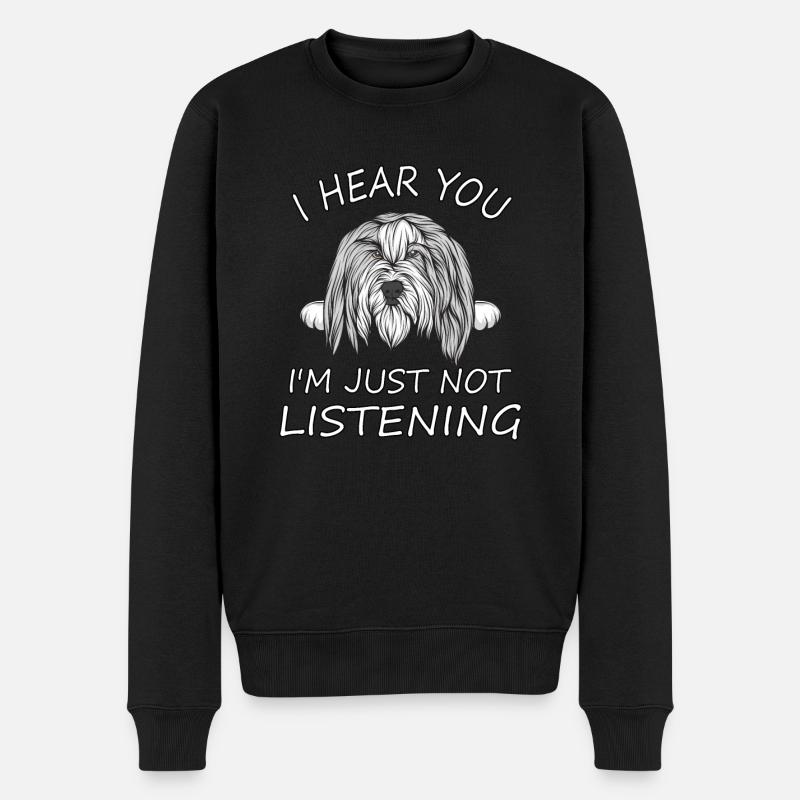 Bearded Collie - Männer Premium Bio Pullover - Schwarz