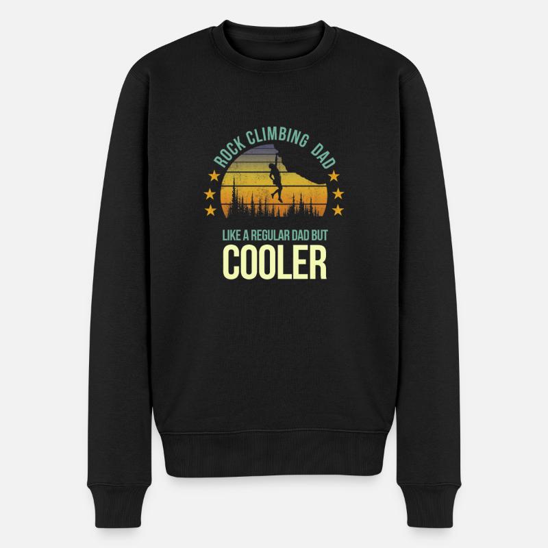 Lustiger Kletterer Dad Cool Climb Climber Fan - Männer Premium Bio Pullover - Schwarz