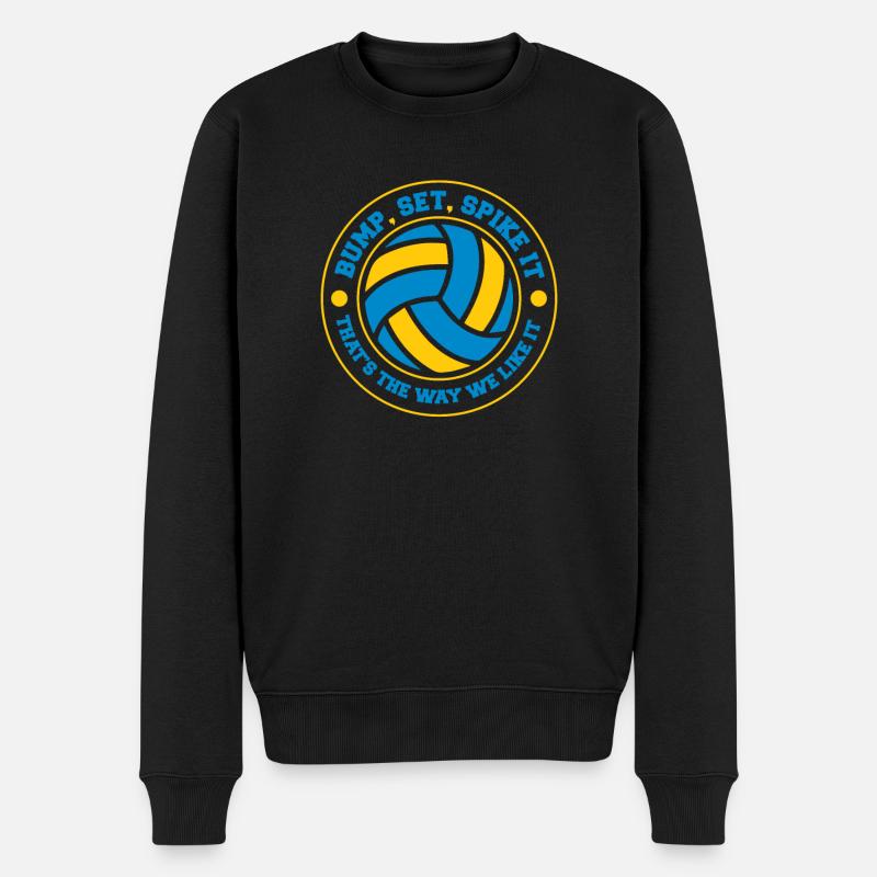 Volleyball Beachvolleyball - Männer Premium Bio Pullover - Schwarz