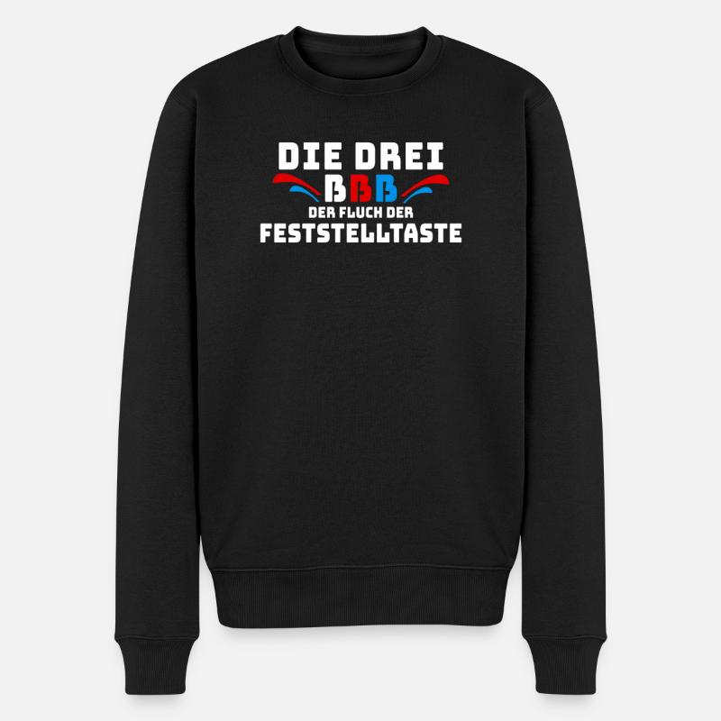 Die Drei ßßß Der Fluch Der Feststelltaste - Männer Premium Bio Pullover - Schwarz