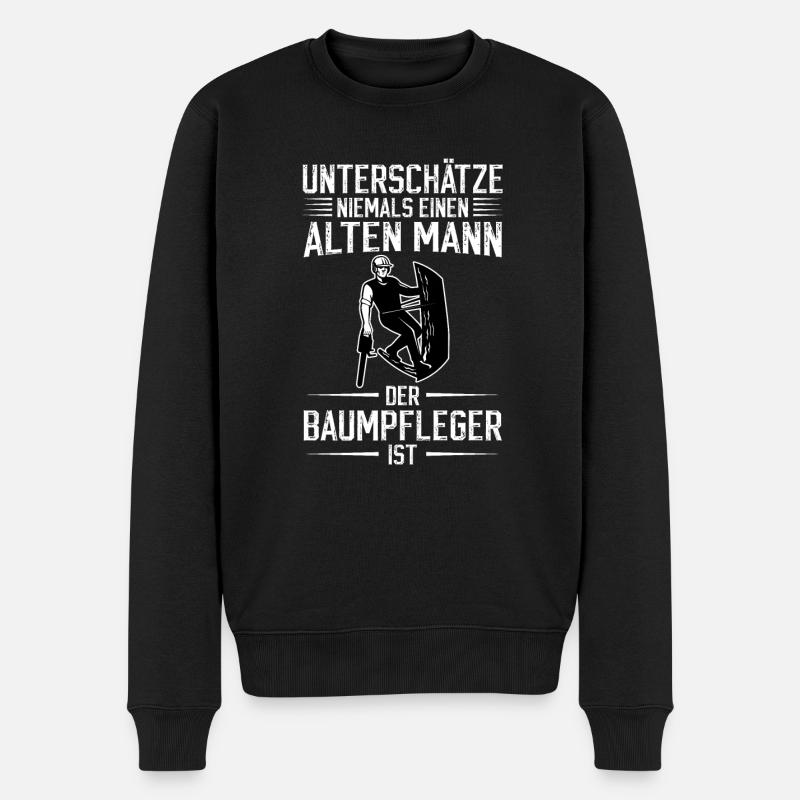 Baumpfleger Baumpflege Baumfäller Geschenk - Männer Premium Bio Pullover - Schwarz