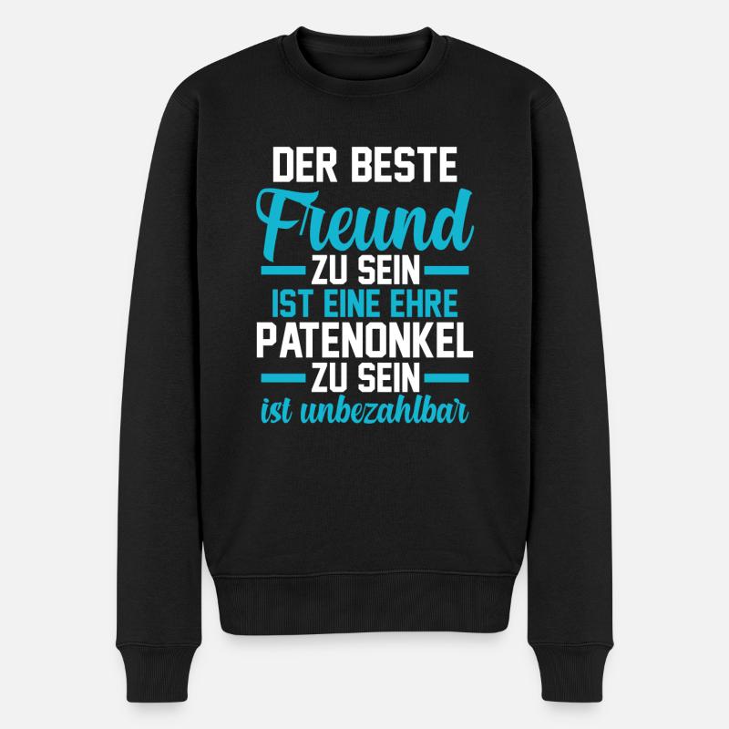 Patenonkel - Männer Premium Bio Pullover - Schwarz
