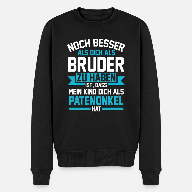 Bruder Patenonkel - Männer Premium Bio Pullover - Schwarz