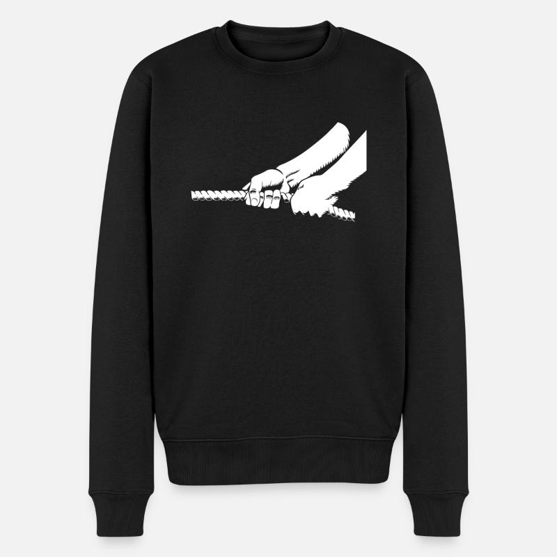 Tauziehen Geschenk - Männer Premium Bio Pullover - Schwarz