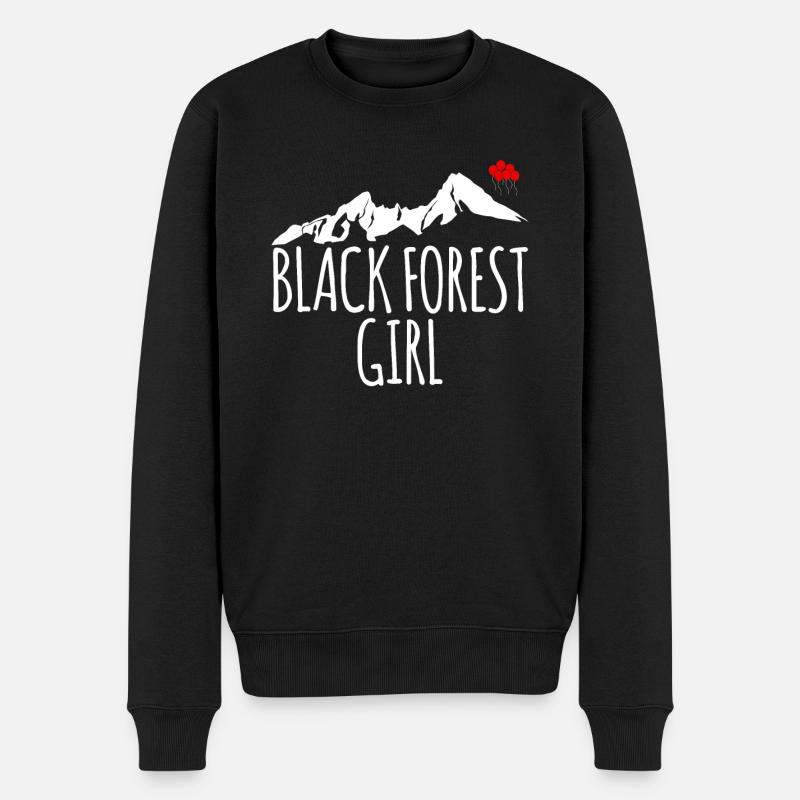 Schwarzwald Mädchen Frau Schwarzwaldbub - Männer Premium Bio Pullover - Schwarz