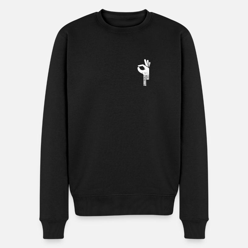 Handzeichen Reingeguckt Reingeschaut Meme - Männer Premium Bio Pullover - Schwarz