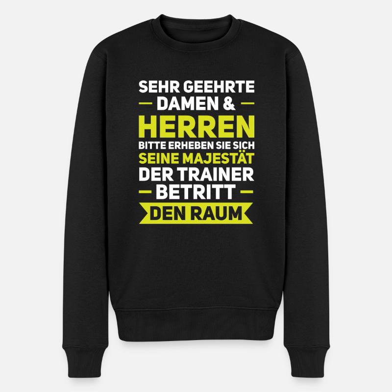 Trainer Fußball Co-Trainer Geschenk - Männer Premium Bio Pullover - Schwarz