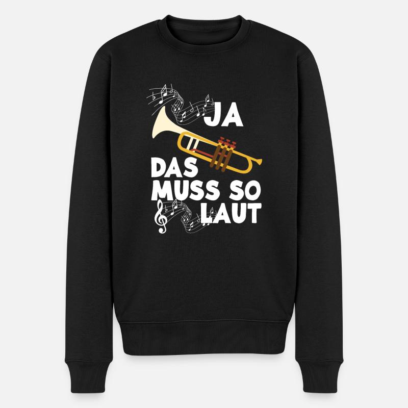 Trompete Trompeter Trompeten Spieler - Männer Premium Bio Pullover - Schwarz