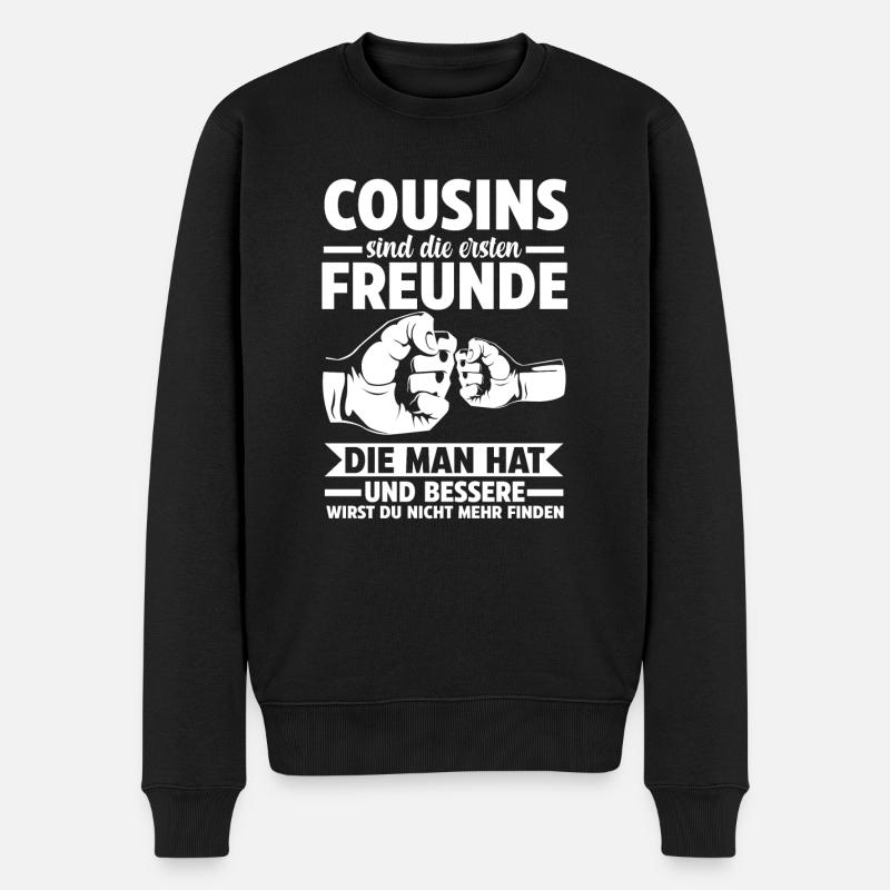 Cousins - Männer Premium Bio Pullover - Schwarz