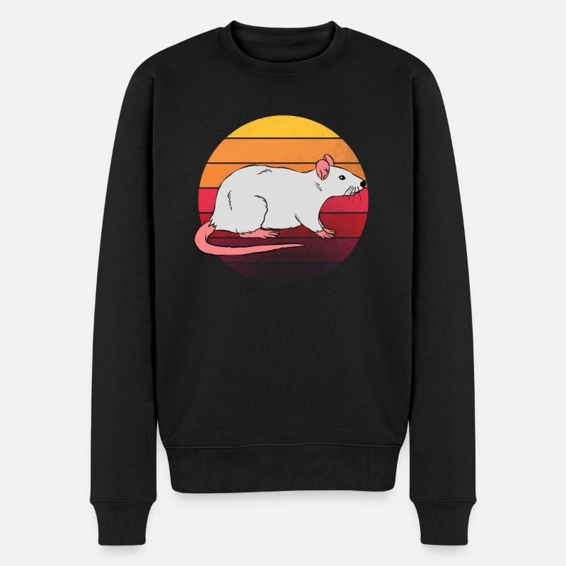 Propriétaire de rat Retro Rat - Pull Premium bio Homme - noir