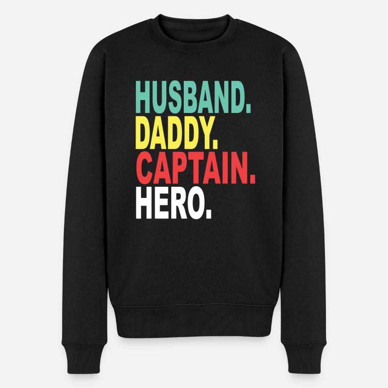 Mari Papa Kapitain Hero - Pull Premium bio Homme - noir