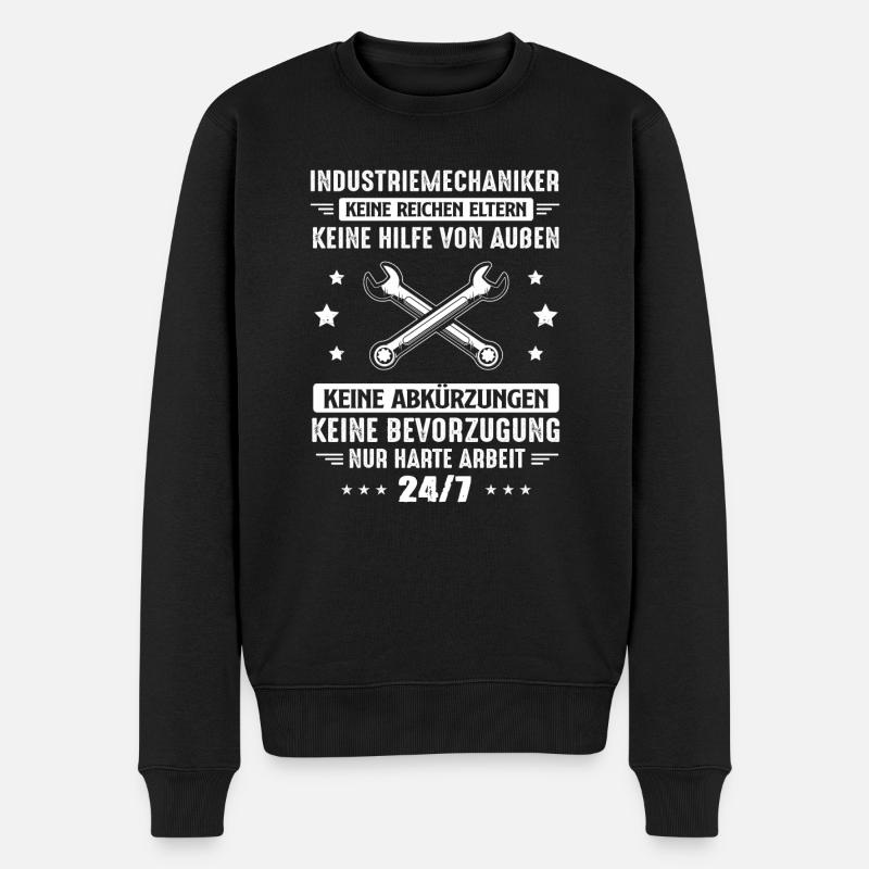 Industriemechaniker Harte Arbeit Job Beruf Kollege - Männer Premium Bio Pullover - Schwarz