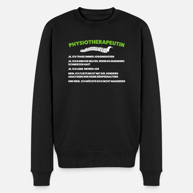 Physio Physiotherapeutin Praxis Geschenk - Männer Premium Bio Pullover - Schwarz