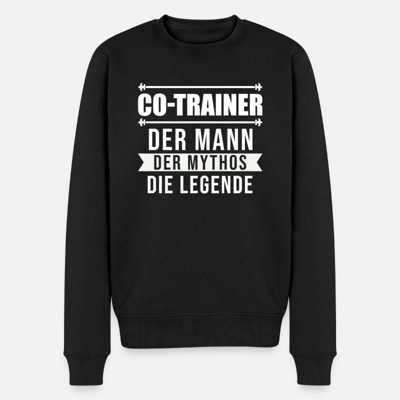 Co-Trainer Trainer Fußballtrainer Geschenk - Männer Premium Bio Pullover - Schwarz