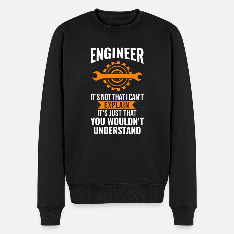 Engineer Engineers Engine Gift - Men's Premium Organic Jumper - black