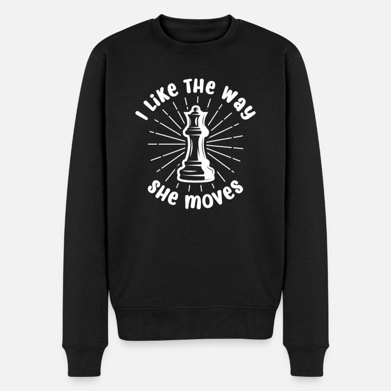 Schach Schachfigur - Männer Premium Bio Pullover - Schwarz