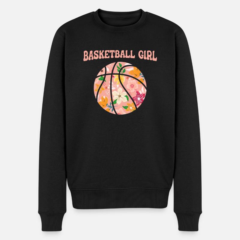 Basketteur de basket-ball - Pull Premium bio Homme - noir