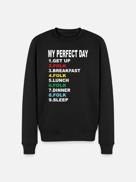 My Perfect Day Folk - Men's Premium Organic Jumper - black