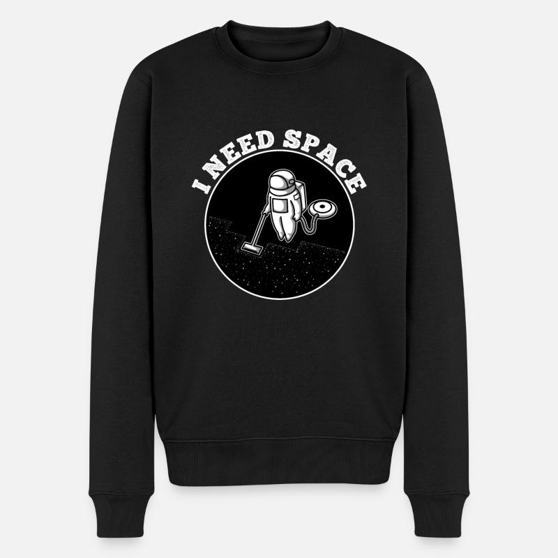 I Need Space - Männer Premium Bio Pullover - Schwarz