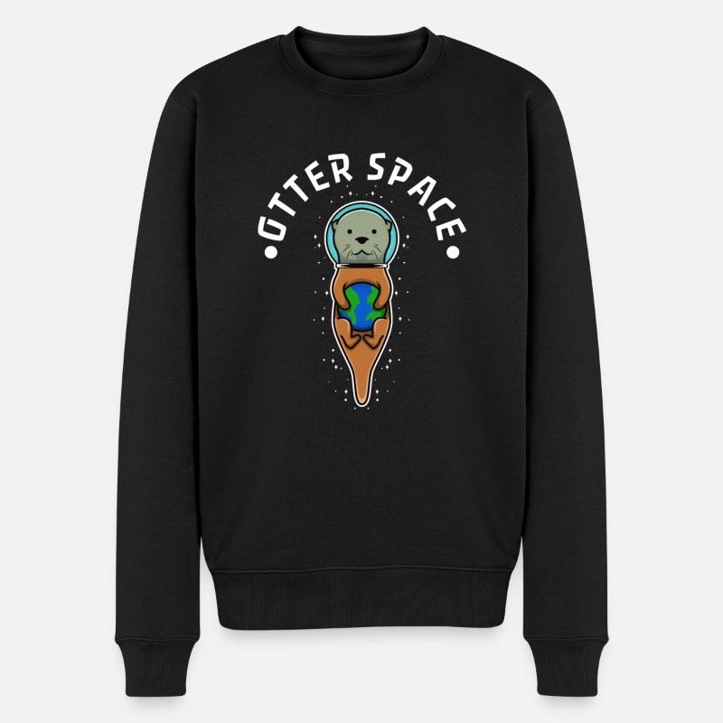 Otter space - Männer Premium Bio Pullover - Schwarz
