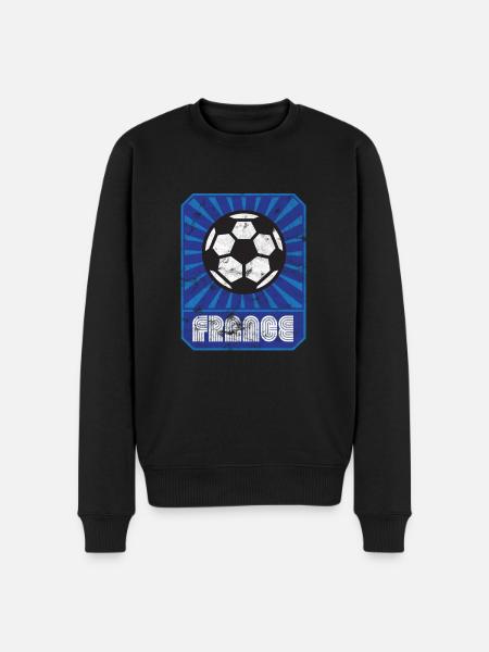 France Team Retro - Männer Premium Bio Pullover - Schwarz