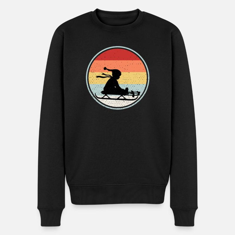 Sledding Tea For Father - Men's Premium Organic Jumper - black