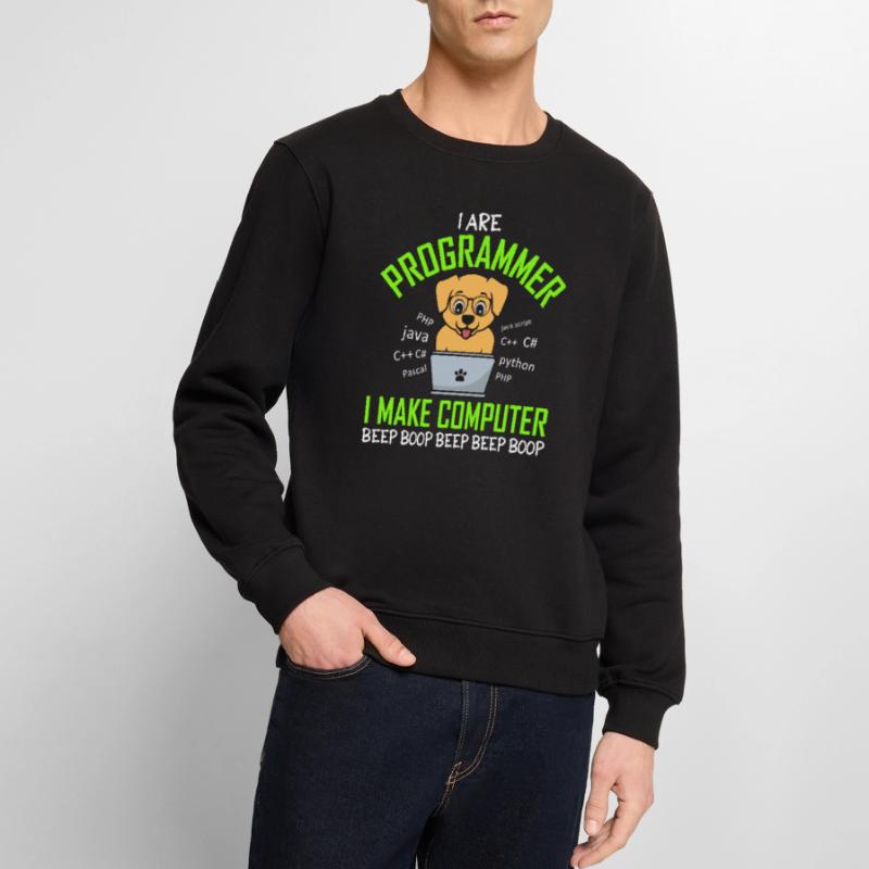 I Are Programmer I Make Computer Beep Boop Hund Männer Premium Bio Pullover
