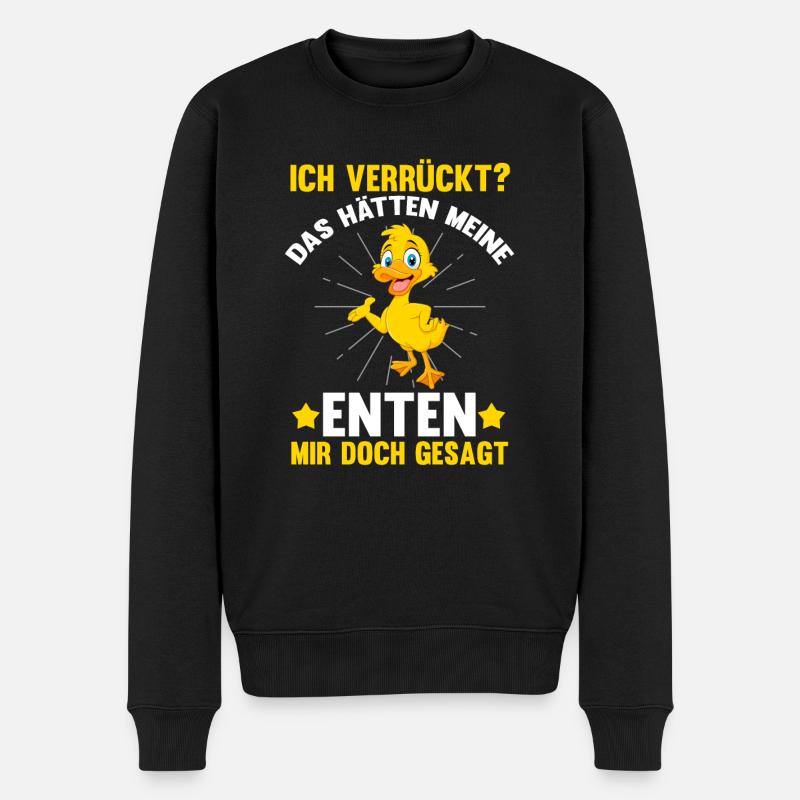 Ente Entenliebhaber Bauernhof Bauer Enten - Männer Premium Bio Pullover - Schwarz