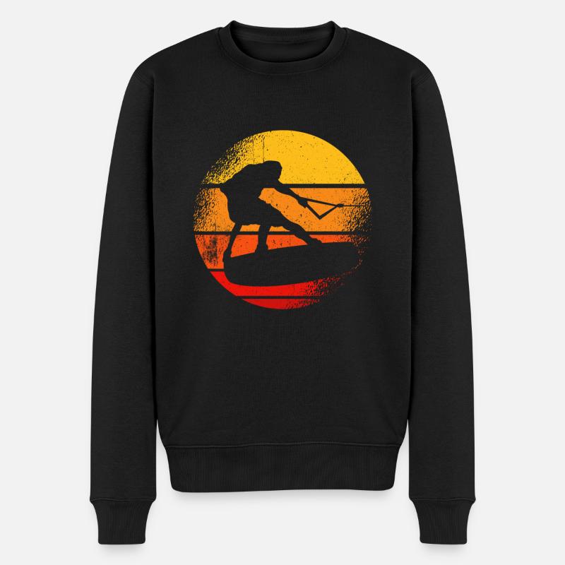 Wakeboard Wakeboarding - Pull Premium bio Homme - noir