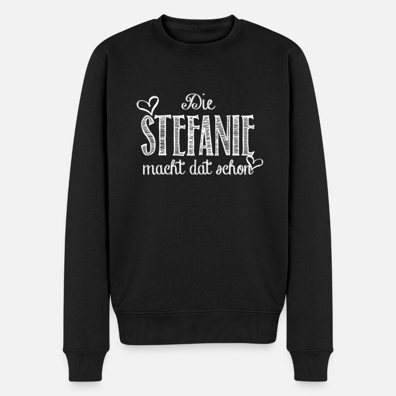 stefanie - Männer Premium Bio Pullover - Schwarz