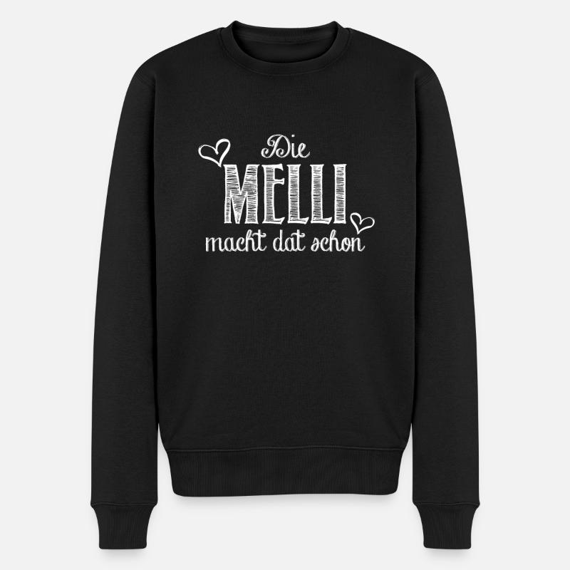 melli - Männer Premium Bio Pullover - Schwarz