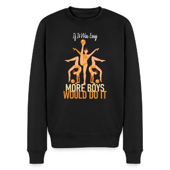 If It Were Easy More Boys Would Do It - Men's Premium Organic Jumper - black - Front - Nico (187cm)