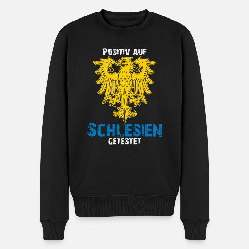 Schlesien Wappen Oberschlesien Schlesier - Männer Premium Bio Pullover - Schwarz