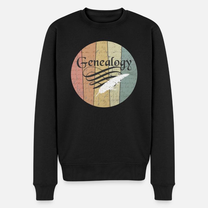 Genealogie Familienforschung Ahnenforschung - Männer Premium Bio Pullover - Schwarz