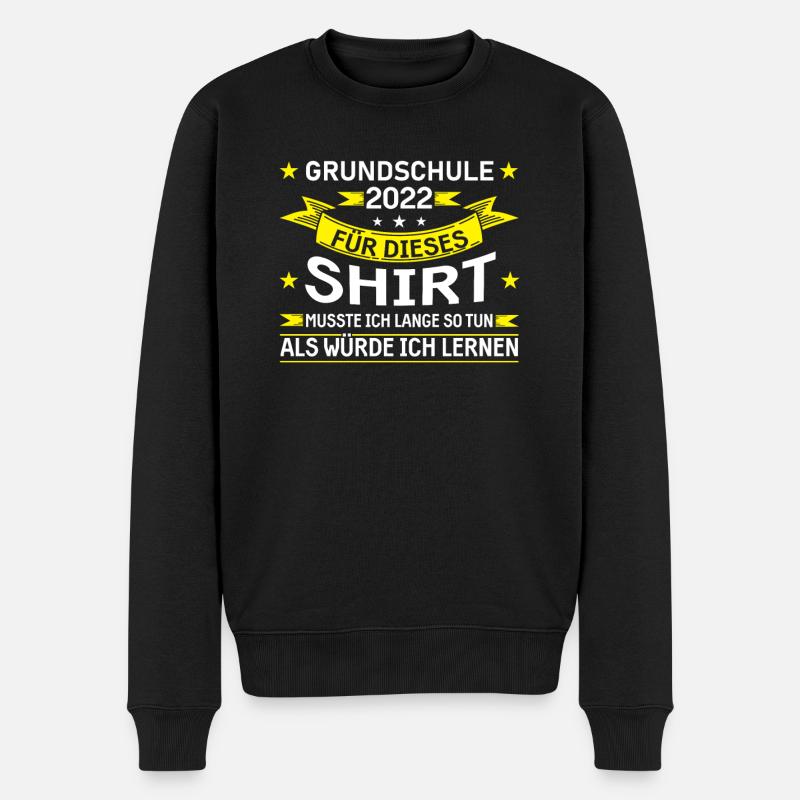 Grundschule 2022 Abschluss Grundschulabschluss - Männer Premium Bio Pullover - Schwarz
