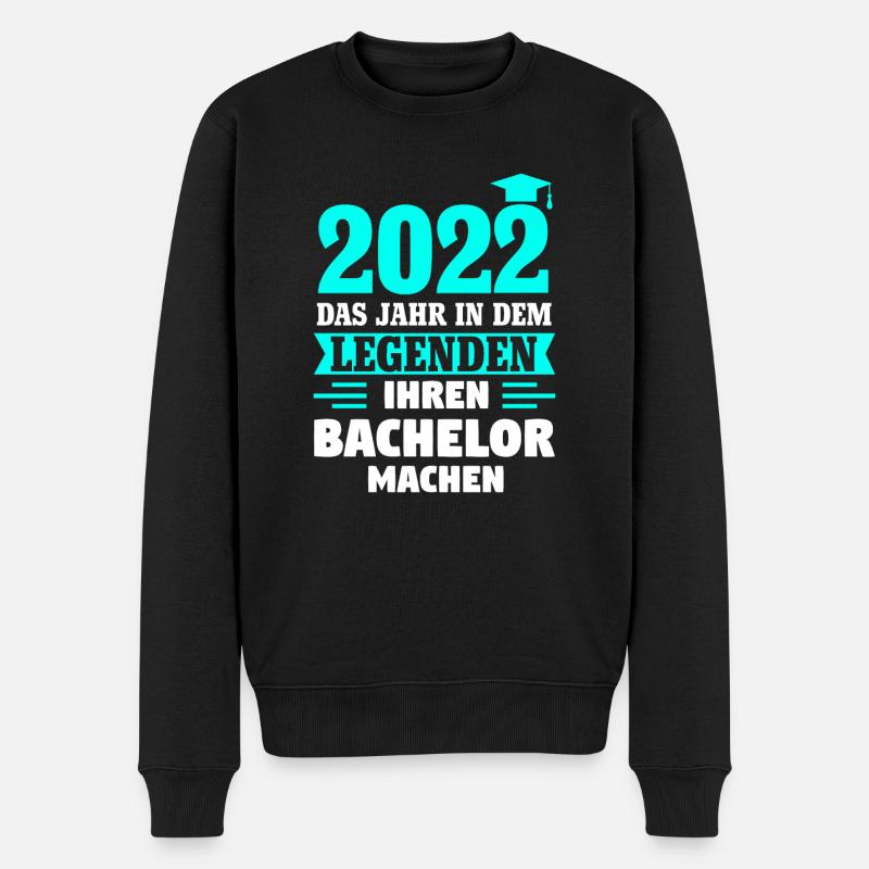 Bachelor 2022 Uni Abschluss Geschenk - Männer Premium Bio Pullover - Schwarz